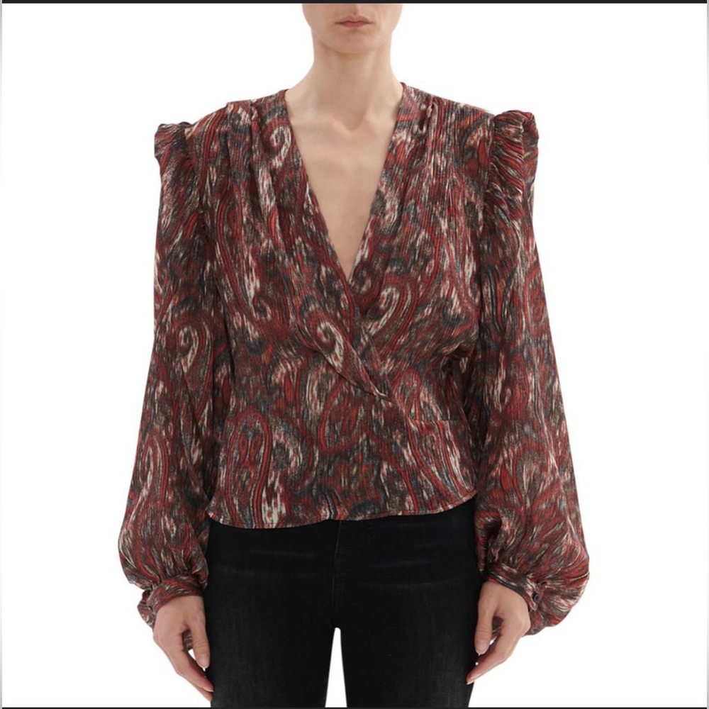 IRO 100% Silk $485 paisley-print silk blouse. Size M. Excellent condition.